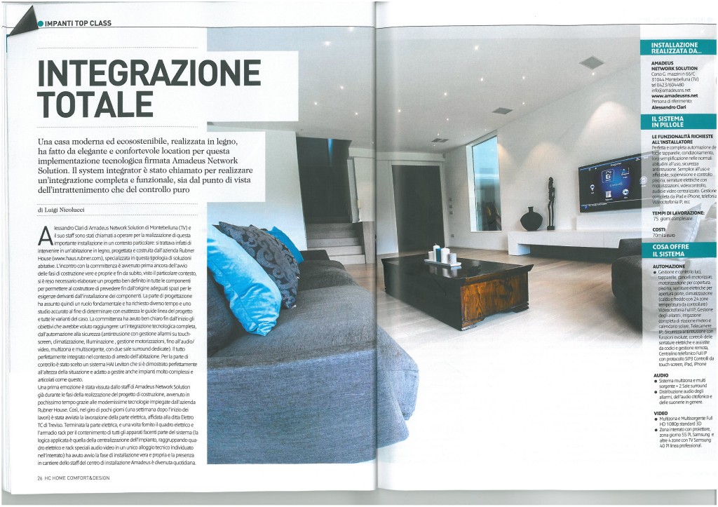 Pubblicazione su Home Comfort & Design_Novembre Dicembre 2013 (1)